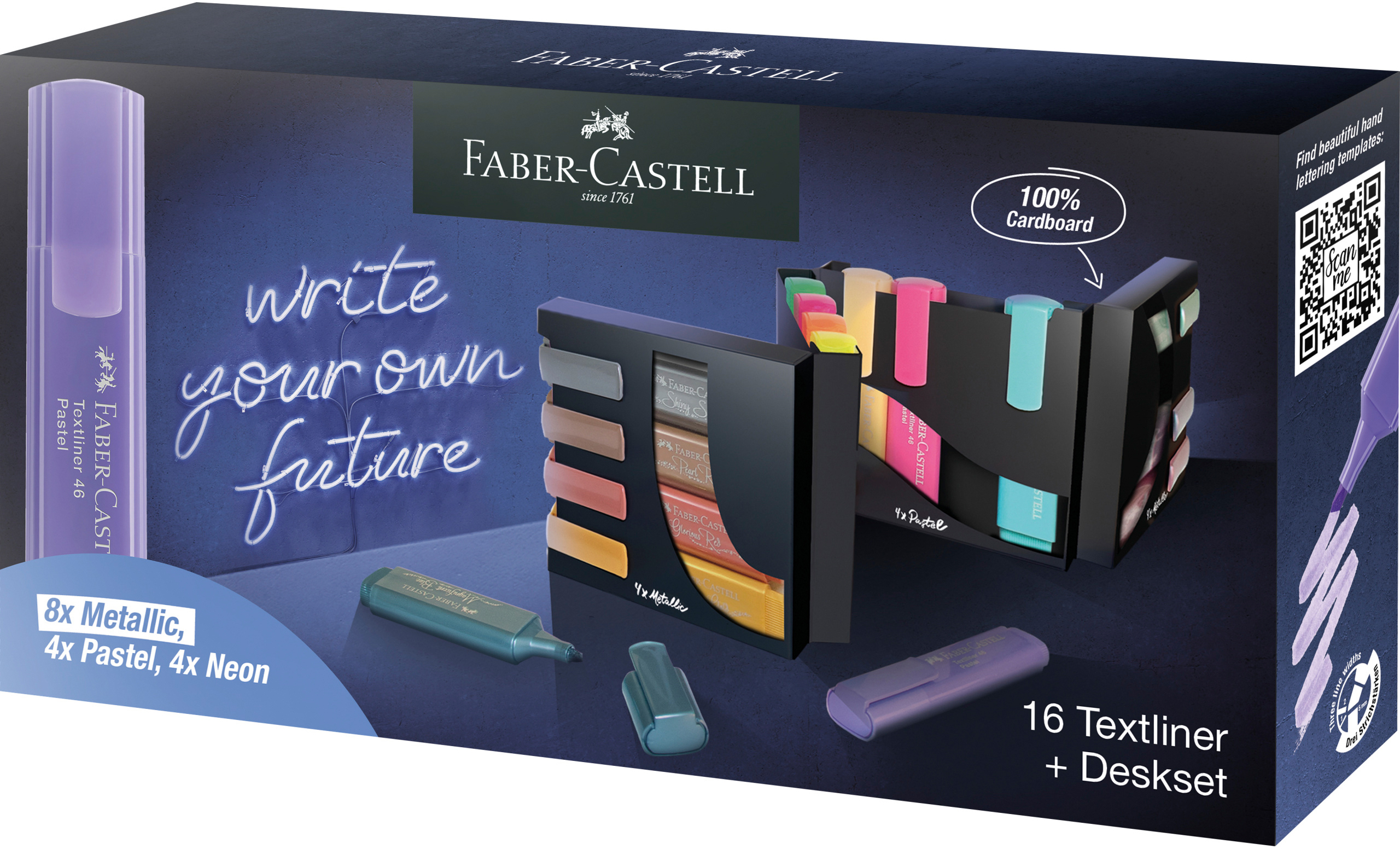 254603_Highlighter TL 46 deskset 16 FABER-CASTELL Textmarker TL 46 254603 Deskset 16 Stück – Bild 1
