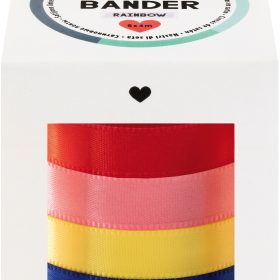 FOLIA Satinbänder 10mmx4m 12131 Rainbow, assortiert 5 Stück