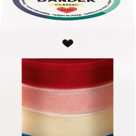 FOLIA Samtbänder 10mmx2m 12142 Classic, assortiert 5 Stück