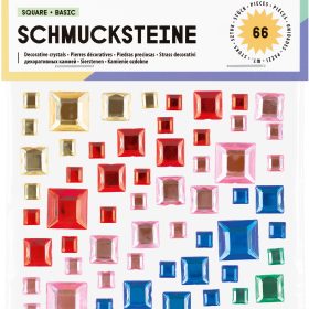 FOLIA Schmucksteine 12314 Square Basic 67 Stück