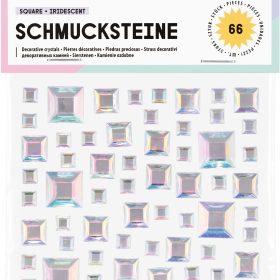 FOLIA Schmucksteine 12316 Square Iridescent 67 Stück