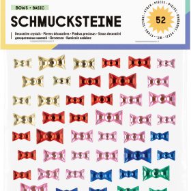 FOLIA Schmucksteine 12317 Bows Basic 52 Stück