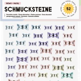 FOLIA Schmucksteine 12318 Bows Pastel 52 Stück