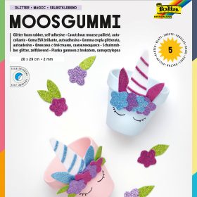 FOLIA Moosgummi 20x29cm 231909 Magic Glitter, ass. 5 Blatt