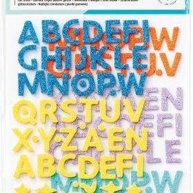 FOLIA Moosgummi Sticker 23776 Glitter Letters 128 Stück