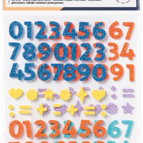 FOLIA Moosgummi Sticker 23778 Glitter Numbers 112 Stück