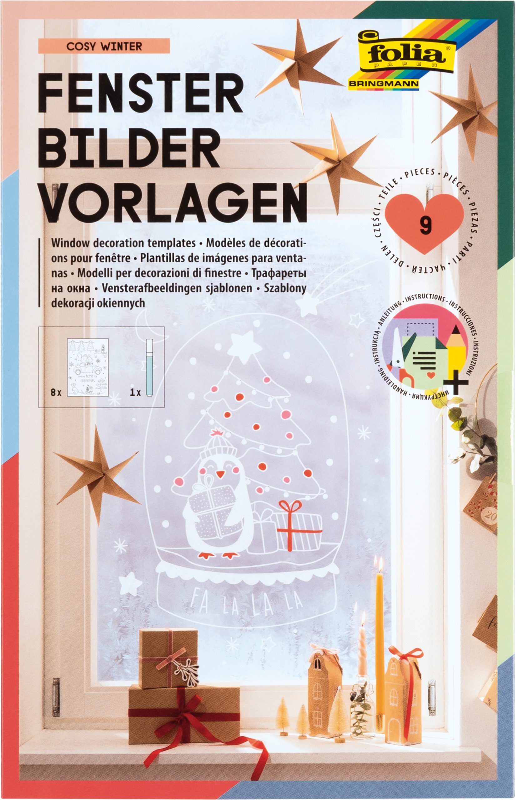 FOLIA-39149-4001868127713 FOLIA Fensterbilder 39149 Cosy Winter – Bild 1