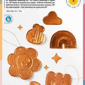 FOLIA DIY Alu Prägefolie 18x29.7cm 520 kupfer, extra strong 3 Blatt