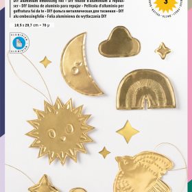 FOLIA DIY Alu Prägefolie 18x29.7cm 521 gold,extra strong 3 Blatt