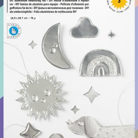 FOLIA DIY Alu Prägefolie 18x29.7cm 522 silber, extra strong 3 Blatt