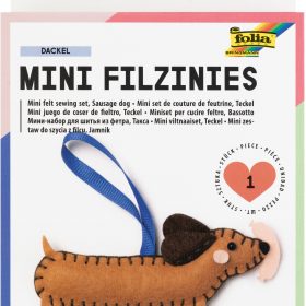 FOLIA Mini Filzinies 52921 Dackel 12-teilig