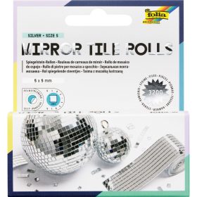 FOLIA Spiegelsteine 5x5mm 540560 2 Rollen á 4cmx1m
