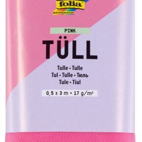 FOLIA Tüll-Stoff 3mx50cm 8023 pink