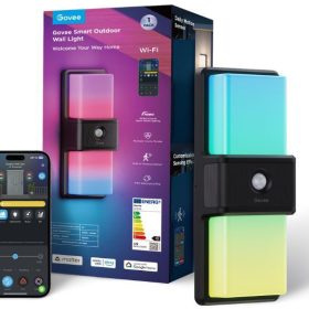 GOVEE Aussenwandleuchte H7078CD1 schwarz, Matter, mit Sensor