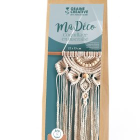 GRAINE CREATIVE Makramee Kit Bohème Shell GC-791062 inkl. Zubehör