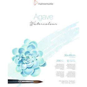 HAHNEMÜHLE Aquarellblock Agave 36x48cm 10625403 weiss, 290g 12 Blatt