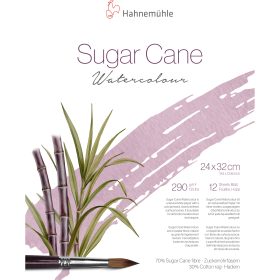 HAHNEMÜHLE Aquarellbl. SugarCane 24x32cm 10625421 weiss, 290g 12 Blatt