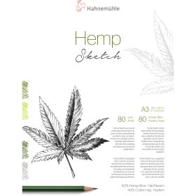 HAHNEMÜHLE Skizzenblock Hemp Sketch A3 10625452 weiss, 80g 80 Blatt