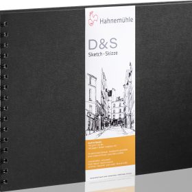 HAHNEMÜHLE Spiralskizzenbuch D&S A5 quer 10628208 schwarz 80 Blatt