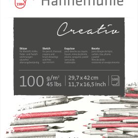HAHNEMÜHLE Skizzenblock Creativ A3 10628246 weiss, 100g 100 Blatt