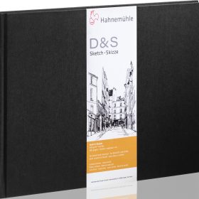 HAHNEMÜHLE Skizzenbuch D&S A5 quer 10628271 schwarz 80 Blatt