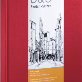 HAHNEMÜHLE Skizzenbuch D&S A5 hoch 10628292 rot 80 Blatt