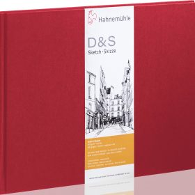 HAHNEMÜHLE Skizzenbuch D&S A5 quer 10628293 rot 80 Blatt