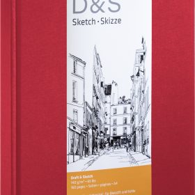 HAHNEMÜHLE Skizzenbuch D&S A4 hoch 10628294 rot 80 Blatt