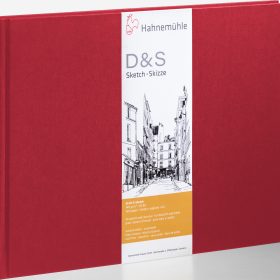 HAHNEMÜHLE Skizzenbuch D&S A4 quer 10628297 rot 80 Blatt