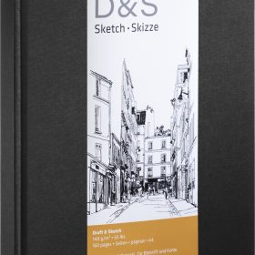 HAHNEMÜHLE Skizzenbuch D&S A6 hoch 10628323 schwarz 62 Blatt