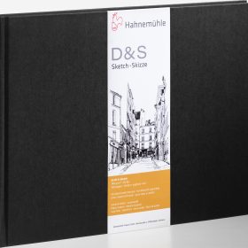 HAHNEMÜHLE Skizzenbuch D&S A6 quer 10628324 schwarz 62 Blatt