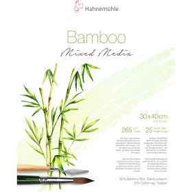HAHNEMÜHLE MixedMediaBlock Bamboo 30x40cm 10628541 weiss, 265g 25 Blatt