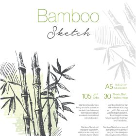 HAHNEMÜHLE Skizzenblock Bamboo A5 10628560 weiss, 105g 30 Blatt