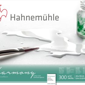 HAHNEMÜHLE Aquarellblock Harmony 24x30cm 10628764 weiss satiniert, 300g 12 Blatt