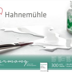 HAHNEMÜHLE Aquarellblock Harmony 30x40cm 10628765 weiss satiniert, 300g 12 Blatt