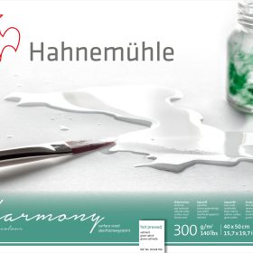 HAHNEMÜHLE Aquarellblock Harmony 40x50cm 10628766 weiss satiniert, 300g 12 Blatt