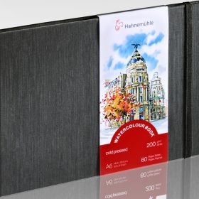HAHNEMÜHLE Aquarellbuch A6 quer 10628810 weiss, 200g 30 Blatt
