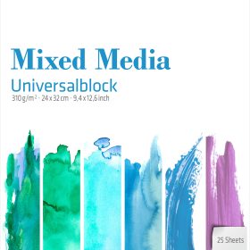 HAHNEMÜHLE Universalblock 24x32cm 10650200 weiss, 310g 25 Blatt