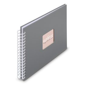 HAMA Spiralalbum Fine Art 28x24cm 9837 steingrau 25 Blatt, weiss
