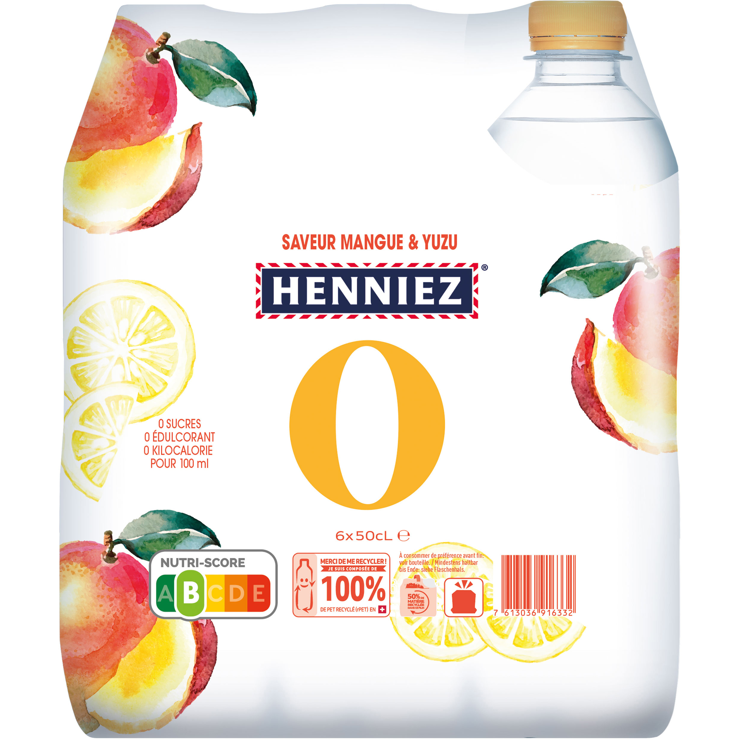 HENNIEZ-12396746-7613036916332 HENNIEZ 0 Mango-Yuzu 12396746 50 cl, 6 Stk. – Bild 1