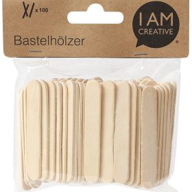 I AM CREATIVE Bastelhölzer 1302.04 natur, 65x10mm, 100 Stück