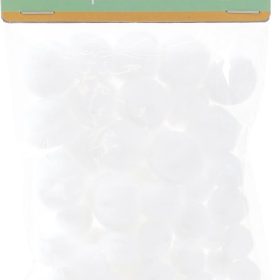 I AM CREATIVE Pompons Set 10-20mm 4111.1 weiss, 60 Stück