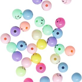 I AM CREATIVE Perlen, Smiley 4701.15 bunt, 8mm 30 Stück