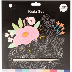 I AM CREATIVE Kratz-Set 7010.27 Blumen 2 Blatt