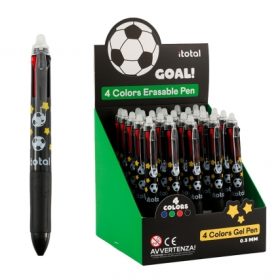 I-TOTAL Kugelschreiber 4in1 XL1806U Fussball, radierbar