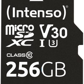INTENSO Micro SDXC Card PRO 256GB 3433492 with adapter, UHS-I
