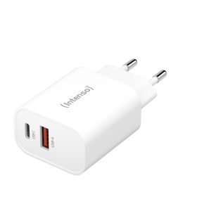 INTENSO Power Adapter W30AC Charger 7803012 30W, USB-A & USB-C, white