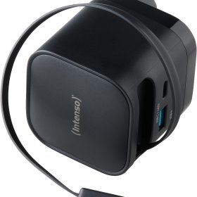 INTENSO Power Charger 65W GaN 7806520 retract. USB-C Cable black