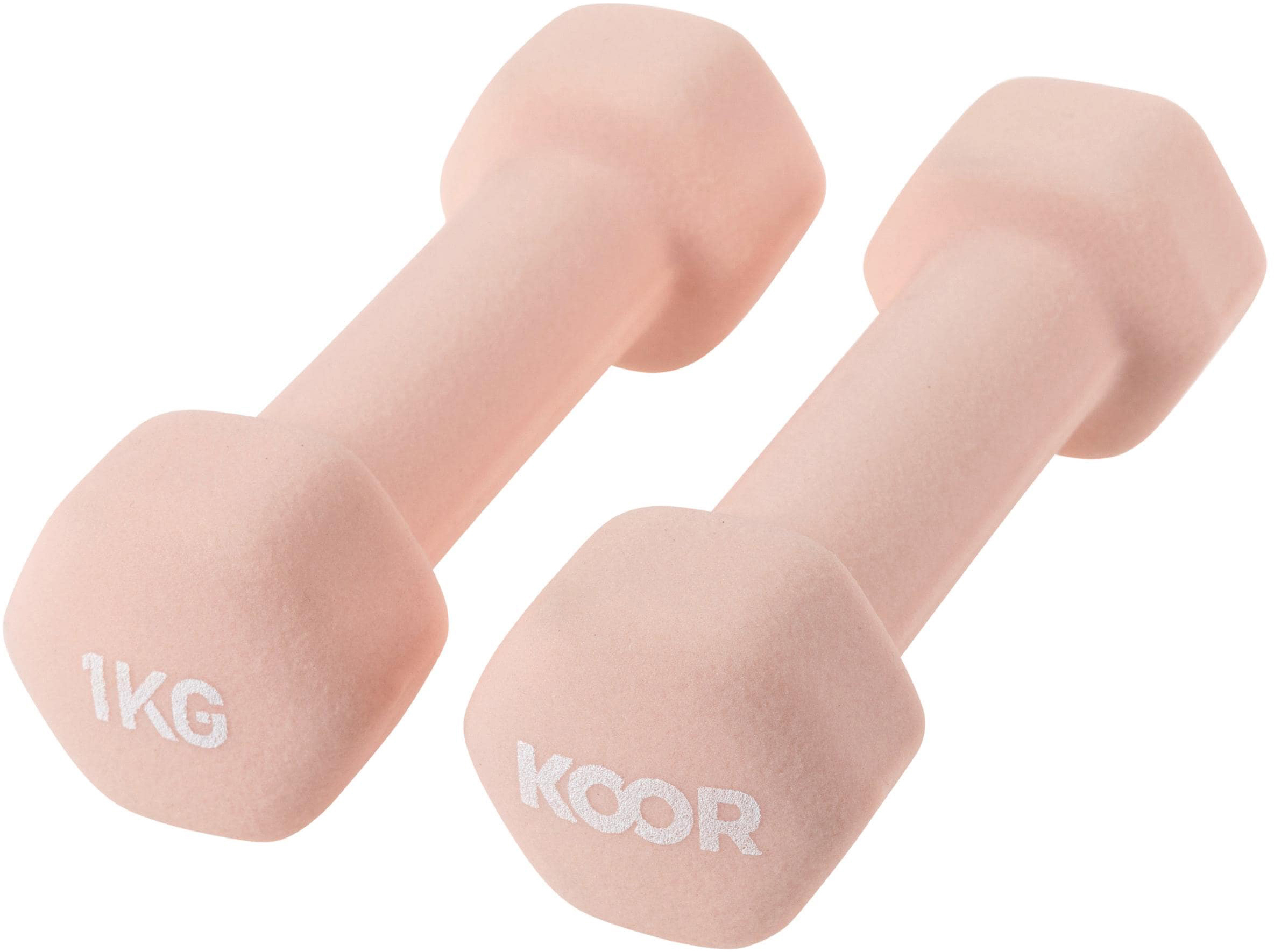 KOOR-F00911-7613081103169 KOOR Kurzhantel Set 1kg F00911 caramel 2 Stück – Bild 1