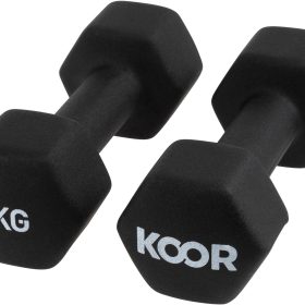 KOOR Kurzhantel Set 5kg F00915 schwarz 2 Stück